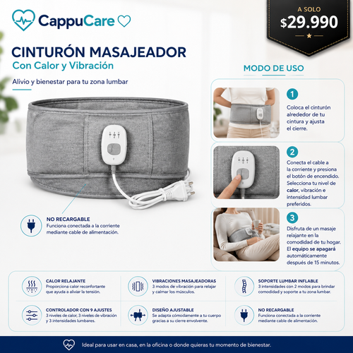 Cinturón Masajeador Lumbar