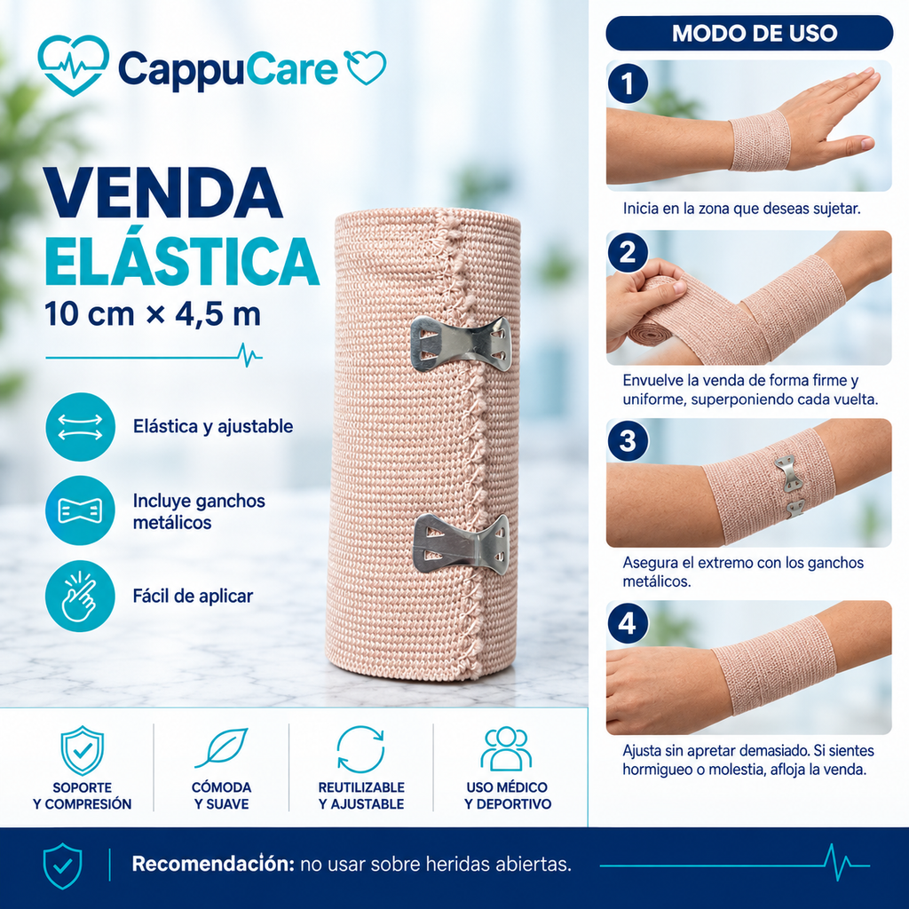 Venda Elástica 10 cm × 4,5