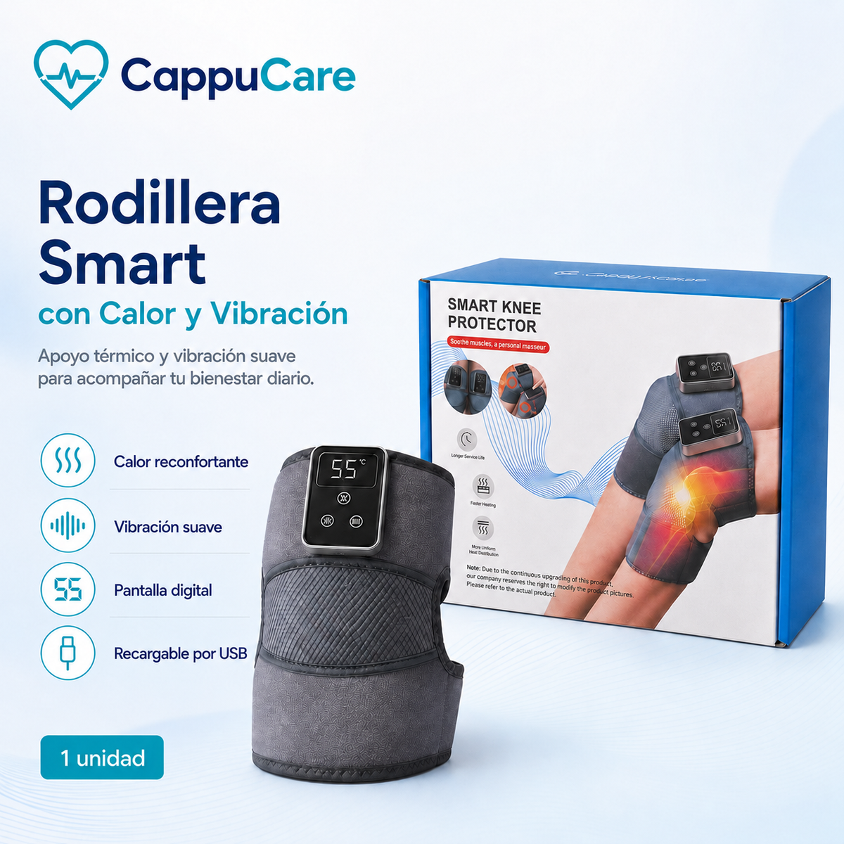 Rodillera Smart con Calor y Vibración